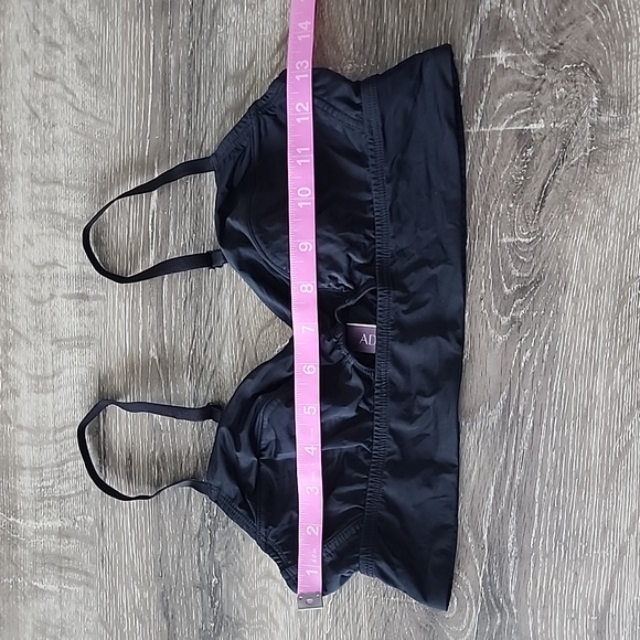 Adore Me Fatima Keyhole Cut Out Corset Seam Bikini Top Black Satin Medium - Picture 4 of 6